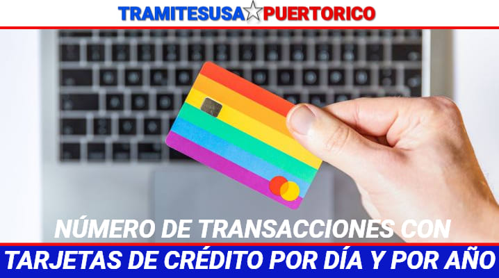 Número de transacciones con tarjetas de crédito por día y por año